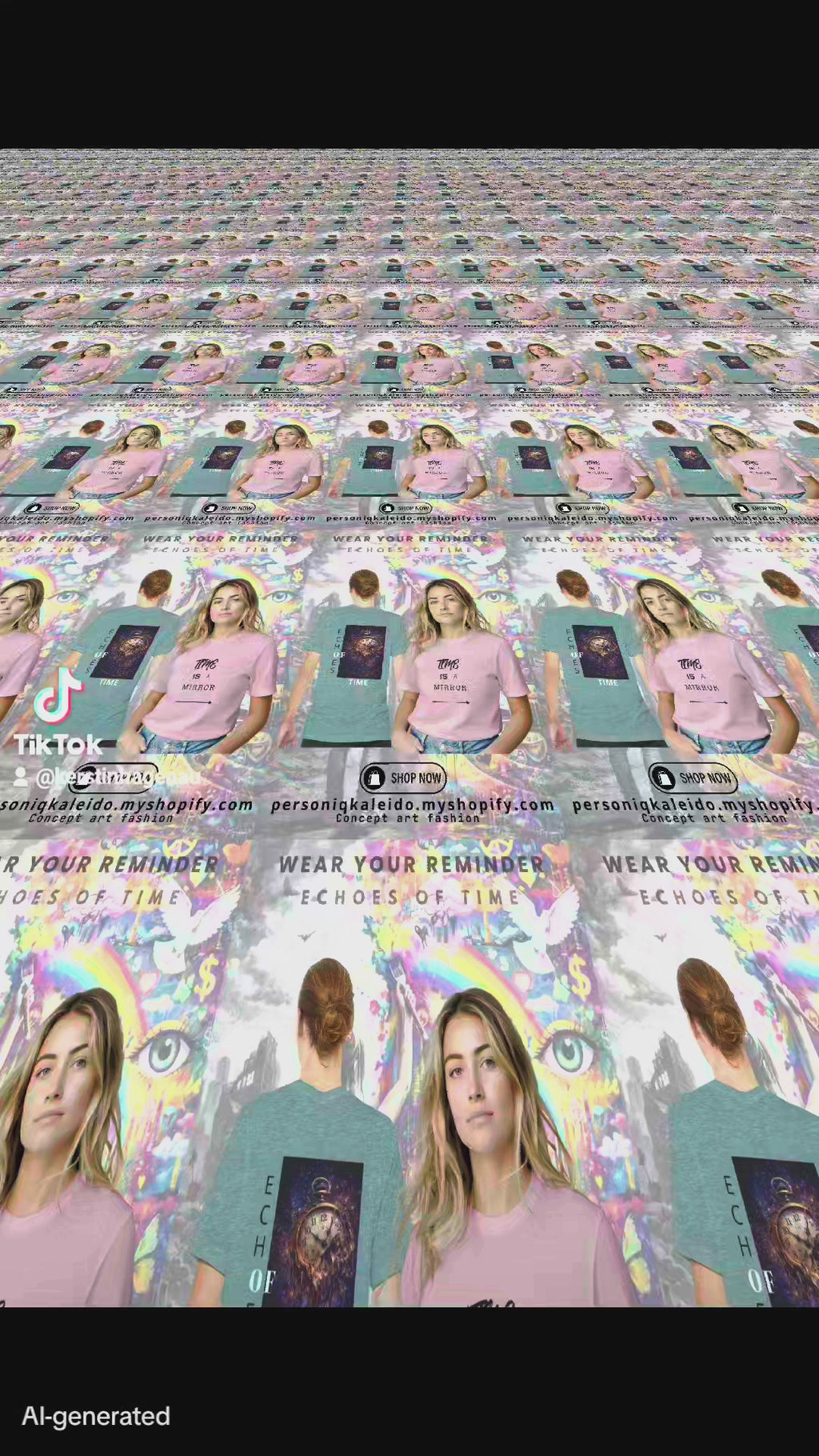 ECHOES OF TIME Premium Unisex T-Shirt l Digital Artwork
