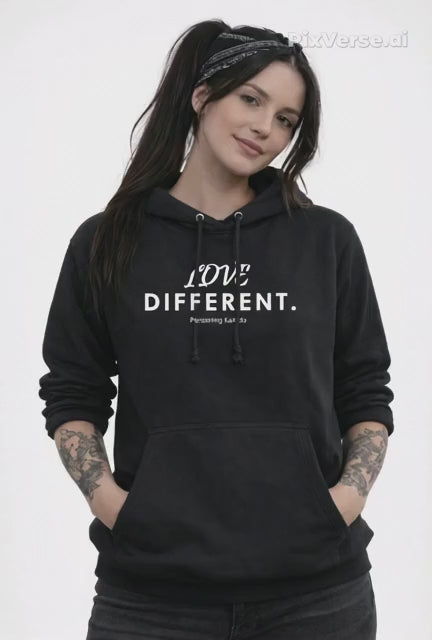 LOVE DIFFERENT Premium HOODIE l KI-Artwork