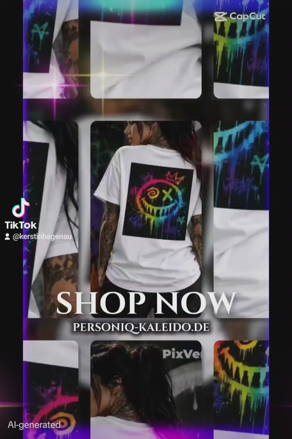 UNHIDE. – Rainbow Graffiti Streetwear T-Shirt | Bold Self-Expression Tee
